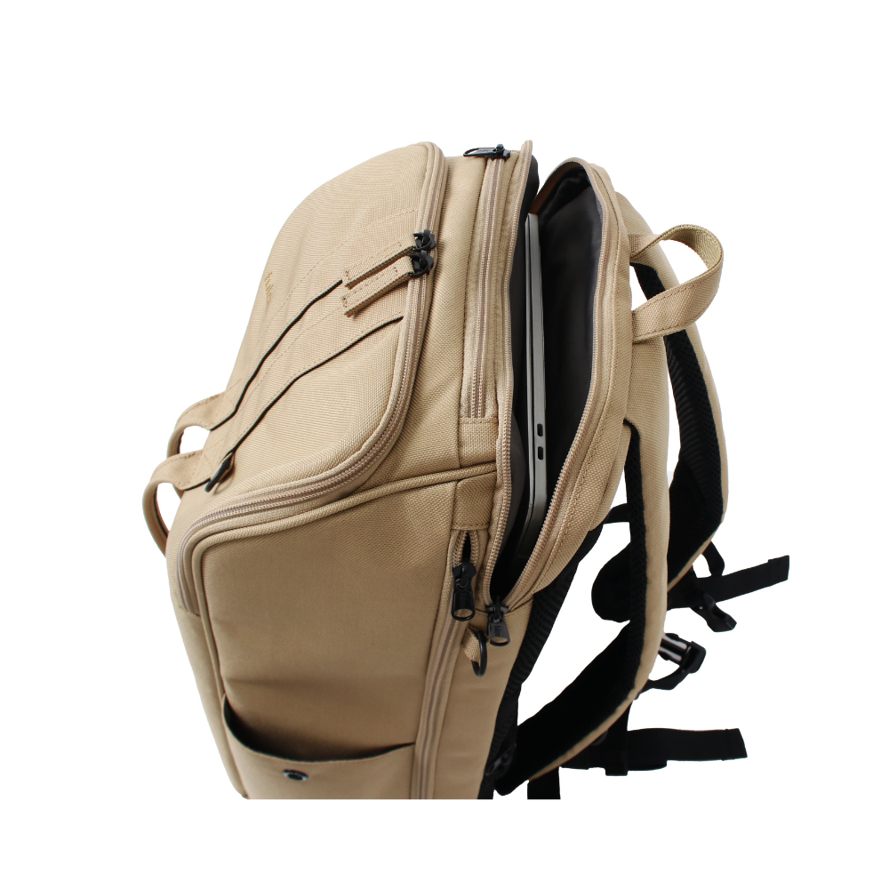 fulcro ESSENCE Double fma-0006 自立型ダブルハンドルバッグ 軽量 16L|大きく開く上部&メッシュポケットで整理しやすくスタイリッシュに収納 オリーブ