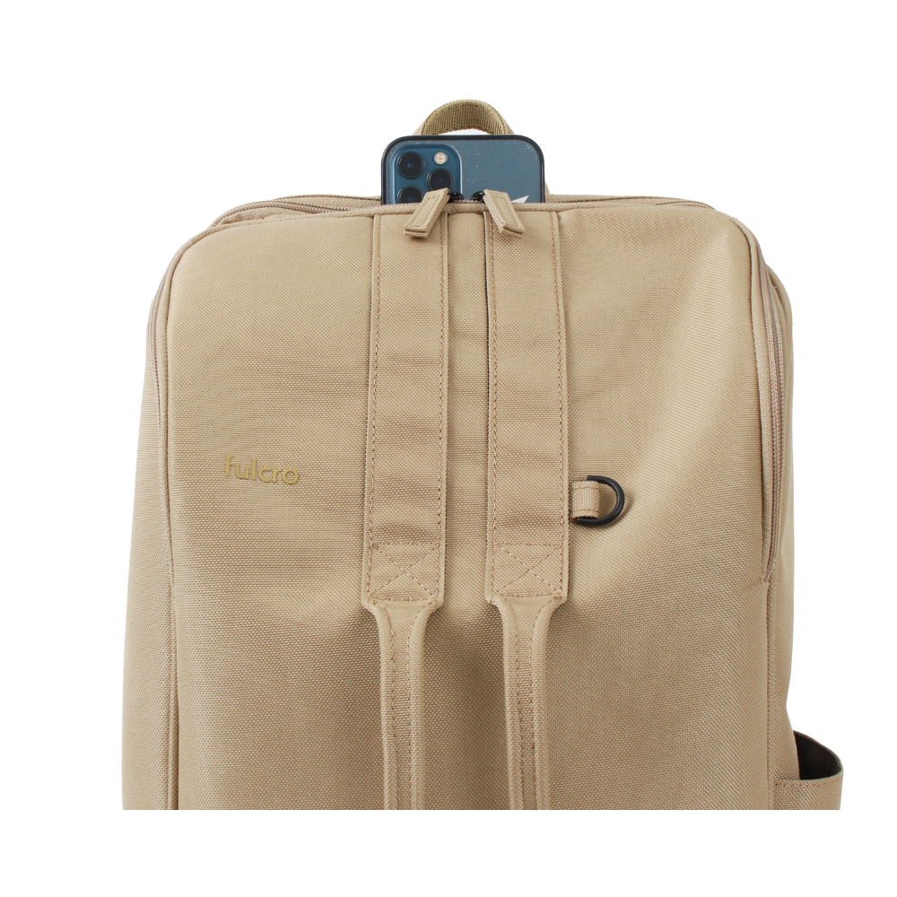 fulcro ESSENCE Double fma-0006 自立型ダブルハンドルバッグ 軽量 16L|大きく開く上部&メッシュポケットで整理しやすくスタイリッシュに収納 オリーブ