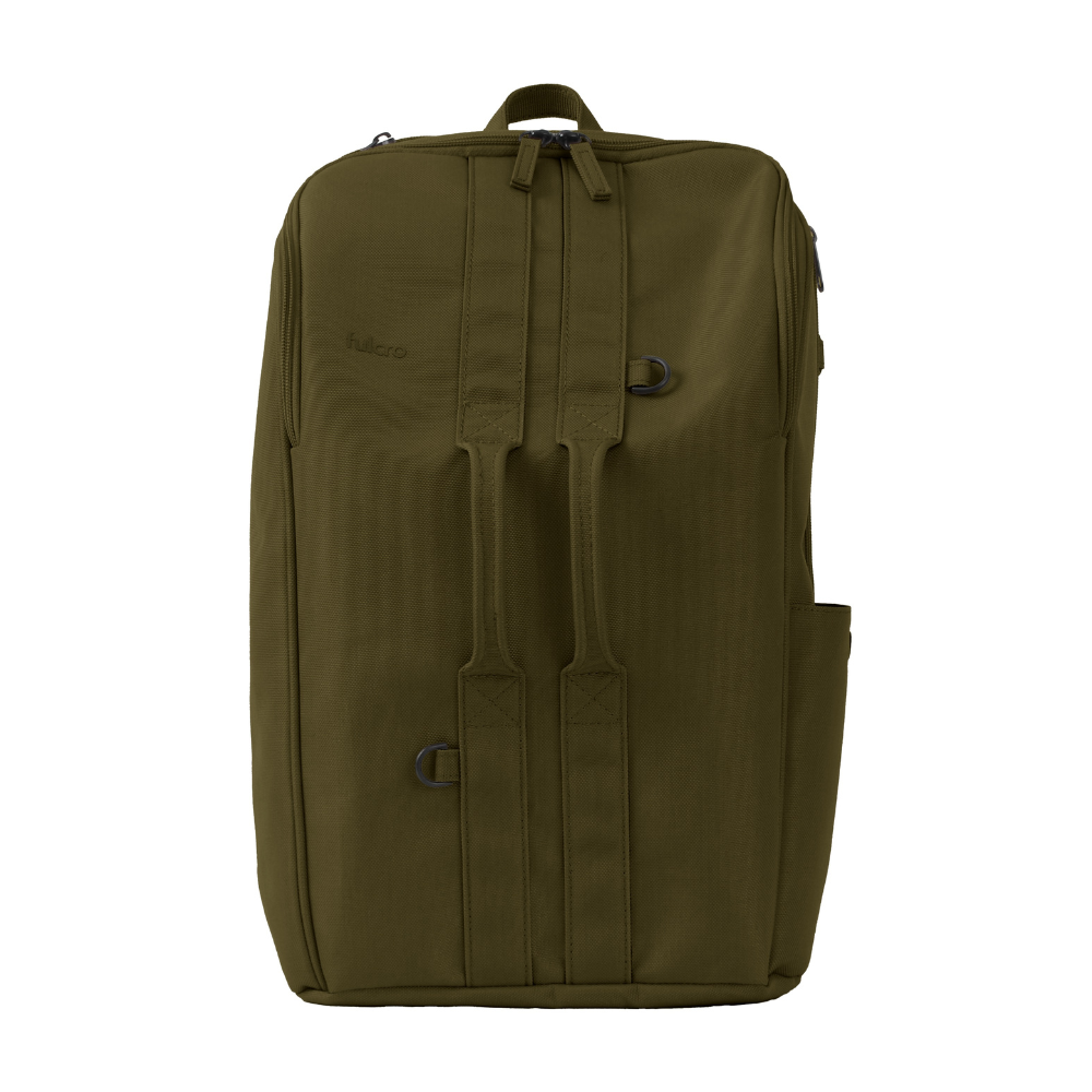 fulcro ESSENCE Double fma-0006 自立型ダブルハンドルバッグ 軽量 16L|大きく開く上部&メッシュポケットで整理しやすくスタイリッシュに収納 オリーブ