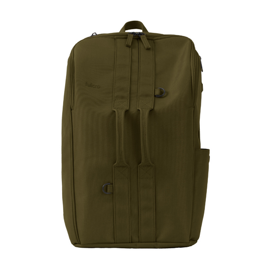 fulcro ESSENCE Double fma-0006 自立型ダブルハンドルバッグ 軽量 16L|大きく開く上部&メッシュポケットで整理しやすくスタイリッシュに収納 オリーブ