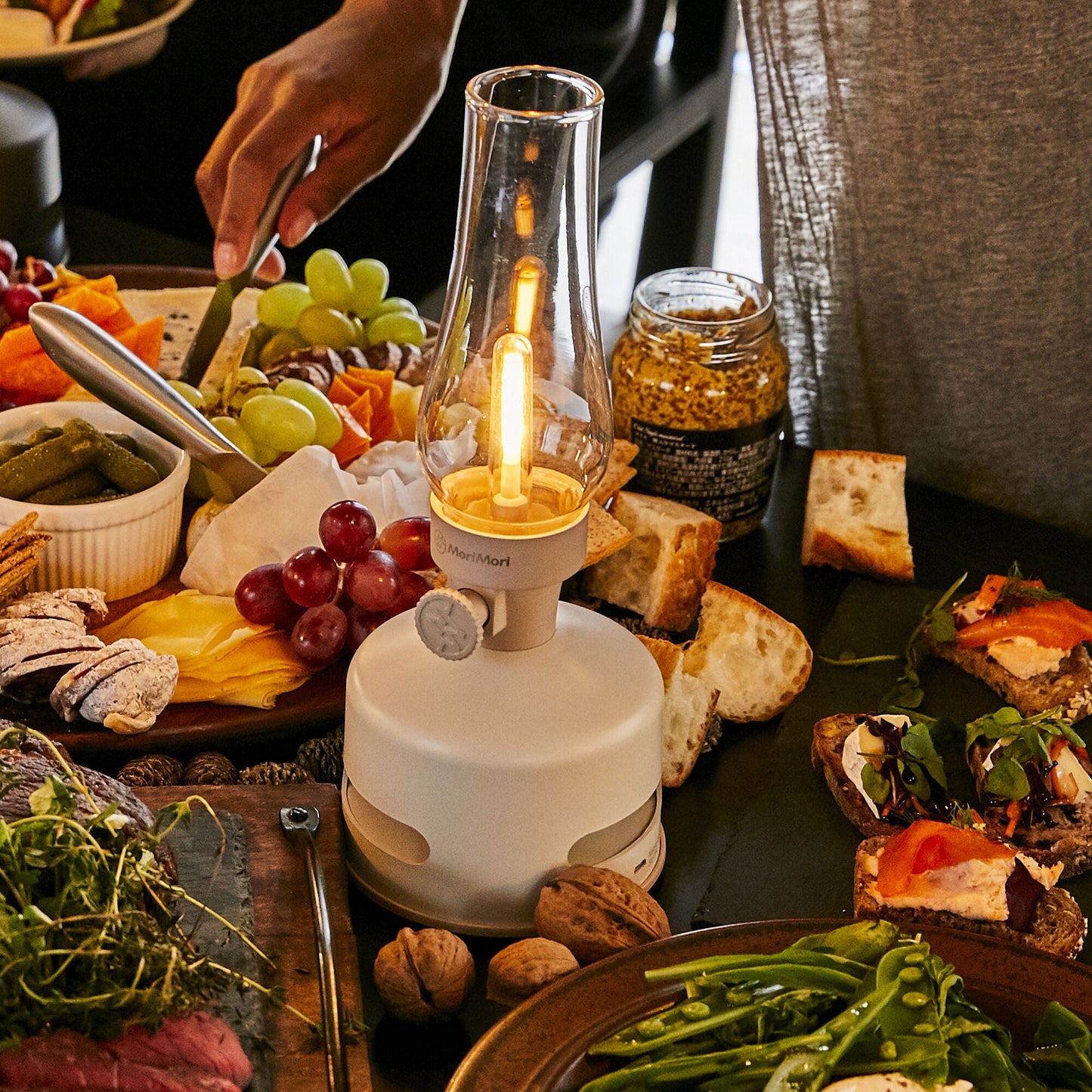 LED ランタン スピーカー 充電式 USB Type-C キャンプ BEACH HOUSE ホワイト色 FLS-2104-WH Bluetooth 5.1 IPX4 インテリア MoriMori LED Lantern Speaker S1