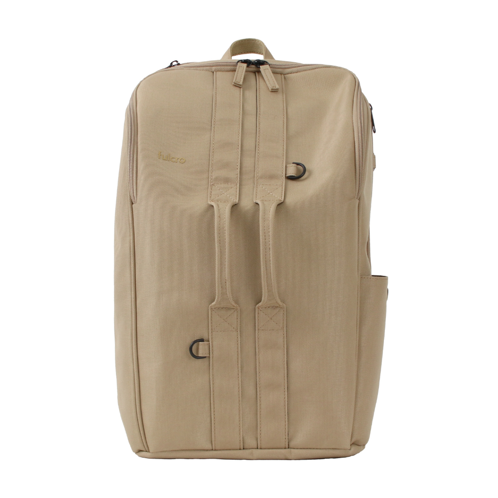 fulcro ESSENCE Double fma-0006 自立型ダブルハンドルバッグ 軽量 16L|大きく開く上部&メッシュポケットで整理しやすくスタイリッシュに収納 オリーブ