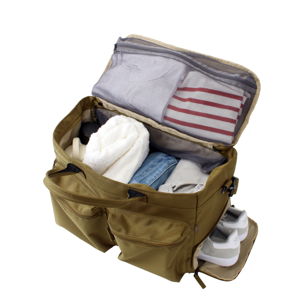 【旅行・通勤対応】FULCRO Explorer / boeing|大容量・自立型ボストンバッグ ブラック FMA-0013 4色