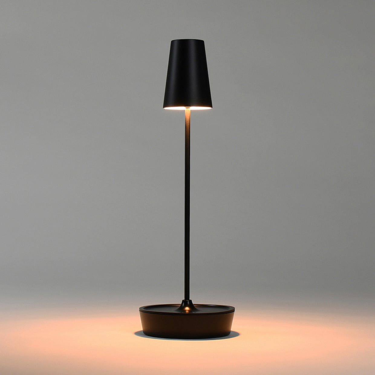 ワイヤレステーブルライト MoriMori LED 充電式3段階調光式 照明 T-Light ALTO ブラック 2個セット