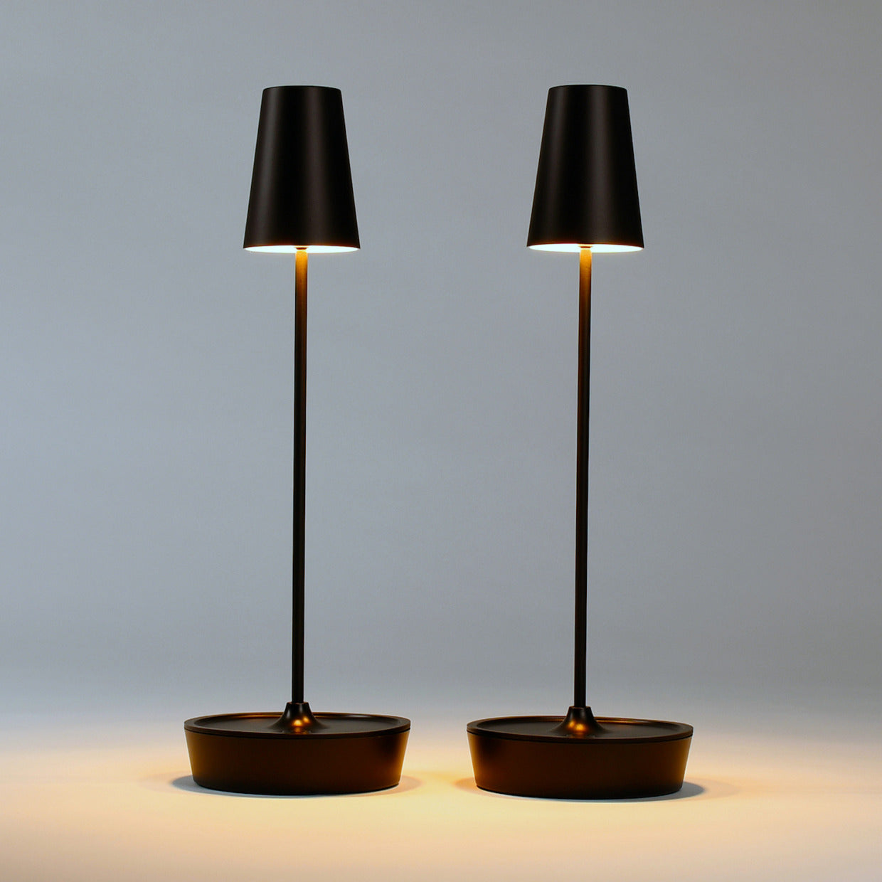 ワイヤレステーブルライト MoriMori LED 充電式3段階調光式 照明 T-Light ALTO ブラック 2個セット