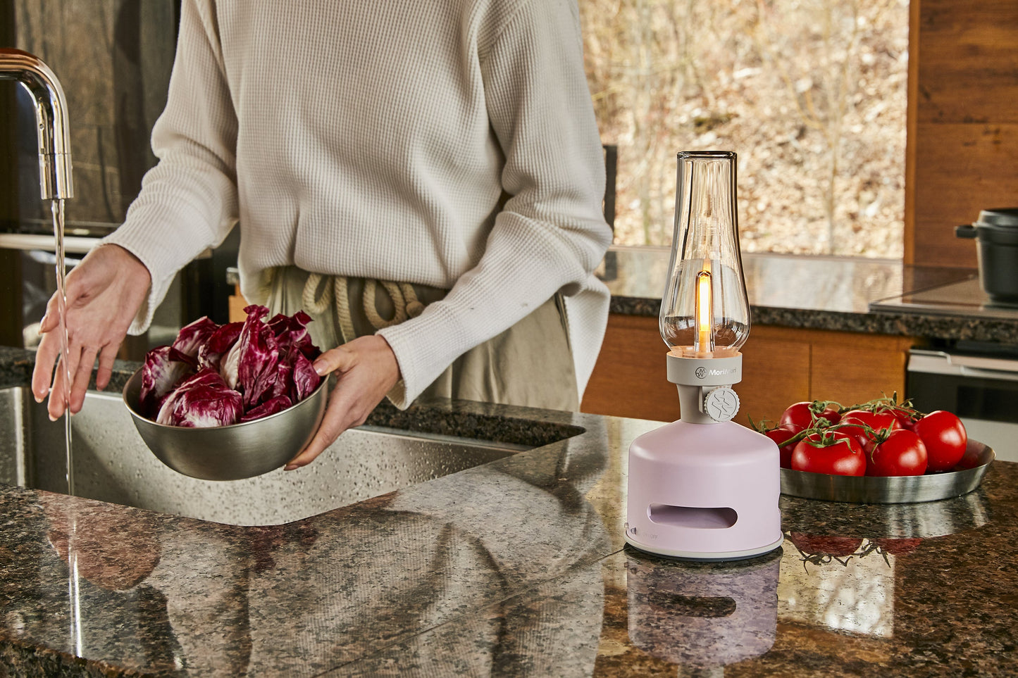 MoriMori LED ランタンスピーカー PETAL SEASON(ピンク色) FLS-1708-PN 4573111800198