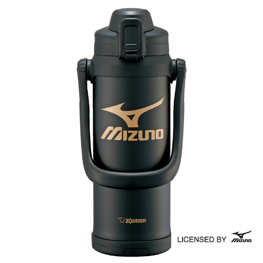 象印 ステンレスクールボトル 大容量 Mizuno SD-BX20-BA ブラック|保冷専用・スポーツドリンクOK・ワンタッチオープン・0.2L 水筒・エアーベント構造飲み口・子供から大人まで使える大容量クールボトル