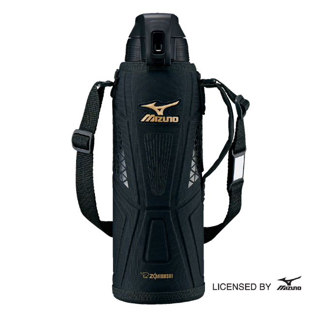 象印 ステンレスクールボトル Mizuno SD-FX15-AA ブルー|保冷専用・スムースダイレクト飲み口・エアーベント構造・衝撃吸収ポーチ付き・直飲み水筒 1.5L スポーツドリンク対応・子供〜大人までOK