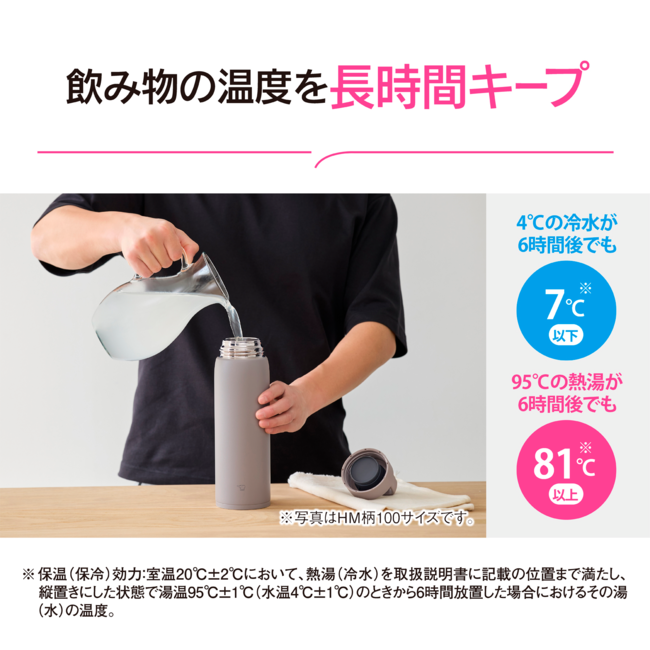 (新発売)象印 本温保冷 シームレスせん 食洗機OK ステンレスマグ SU-DA100 HM(ミネラルグレー)