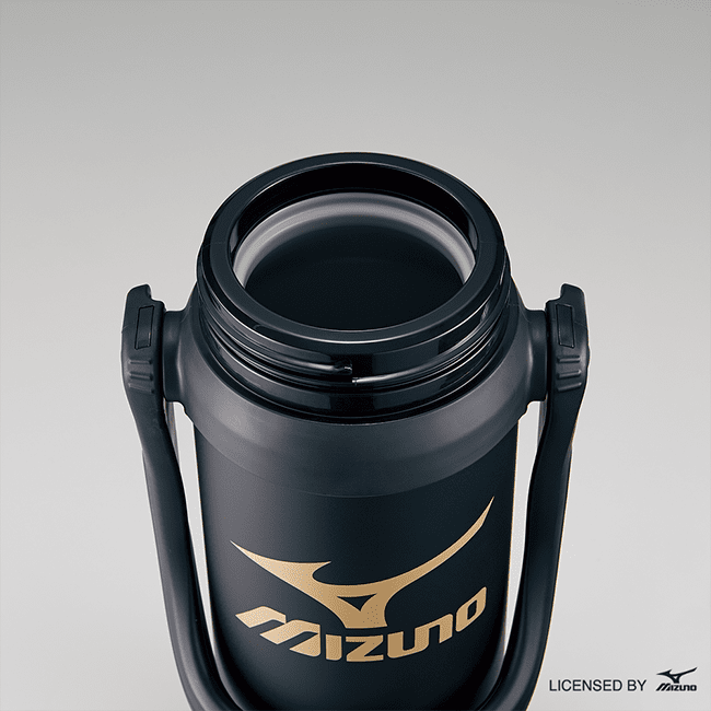象印 ステンレスクールボトル 大容量 Mizuno SD-BX20-BA ブラック｜保冷専用・スポーツドリンクOK・ワンタッチオープン・0.2L 水筒・エアーベント構造飲み口・子供から大人まで使える大容量クールボトル