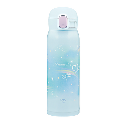 象印 水筒 ステンレスボトル 象印水筒 480ml ワンタッチ 軽量 コンパクト 保冷 保温 スポーツドリンク シームレスせん キッズ 子供 洗いやすい 男の子 女の子 保温真空水筒持ち運びアウトドア コップ ステンレス 軽量 デザイン耐久性 直飲み SM-WH48 PZ（ラビットピンク）