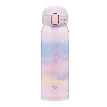 象印 水筒 ステンレスボトル 象印水筒 480ml ワンタッチ 軽量 コンパクト 保冷 保温 スポーツドリンク シームレスせん キッズ 子供 洗いやすい 男の子 女の子 保温真空水筒持ち運びアウトドア コップ ステンレス 軽量 デザイン耐久性 直飲み SM-WH48 PZ（ラビットピンク）
