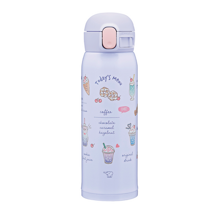 象印 水筒 ステンレスボトル 象印水筒 480ml ワンタッチ 軽量 コンパクト 保冷 保温 スポーツドリンク シームレスせん キッズ 子供 洗いやすい 男の子 女の子 保温真空水筒持ち運びアウトドア コップ ステンレス 軽量 デザイン耐久性 直飲み SM-WH48 PZ（ラビットピンク）